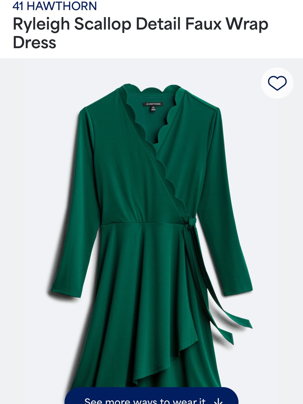 41 Hawthorn Wrap Dress with Scalloped V-Neck